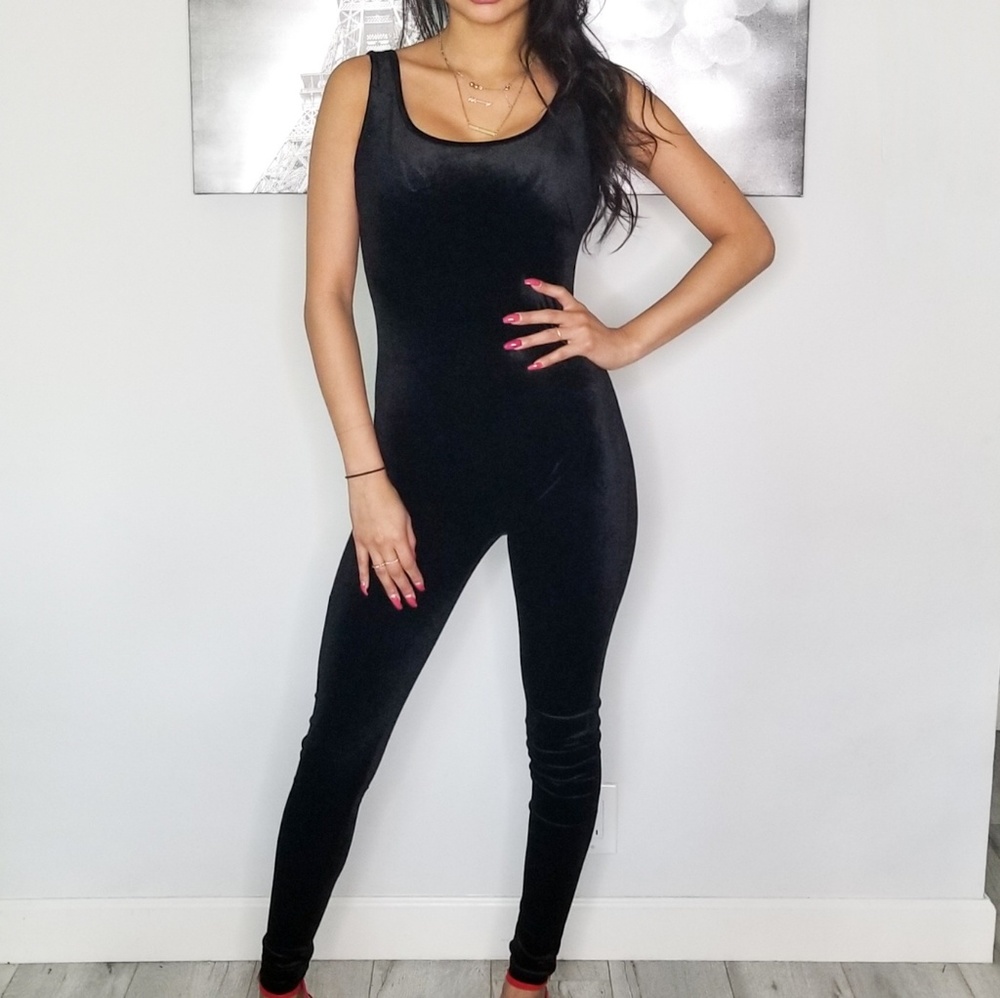 Black Velvet Jumpsuit